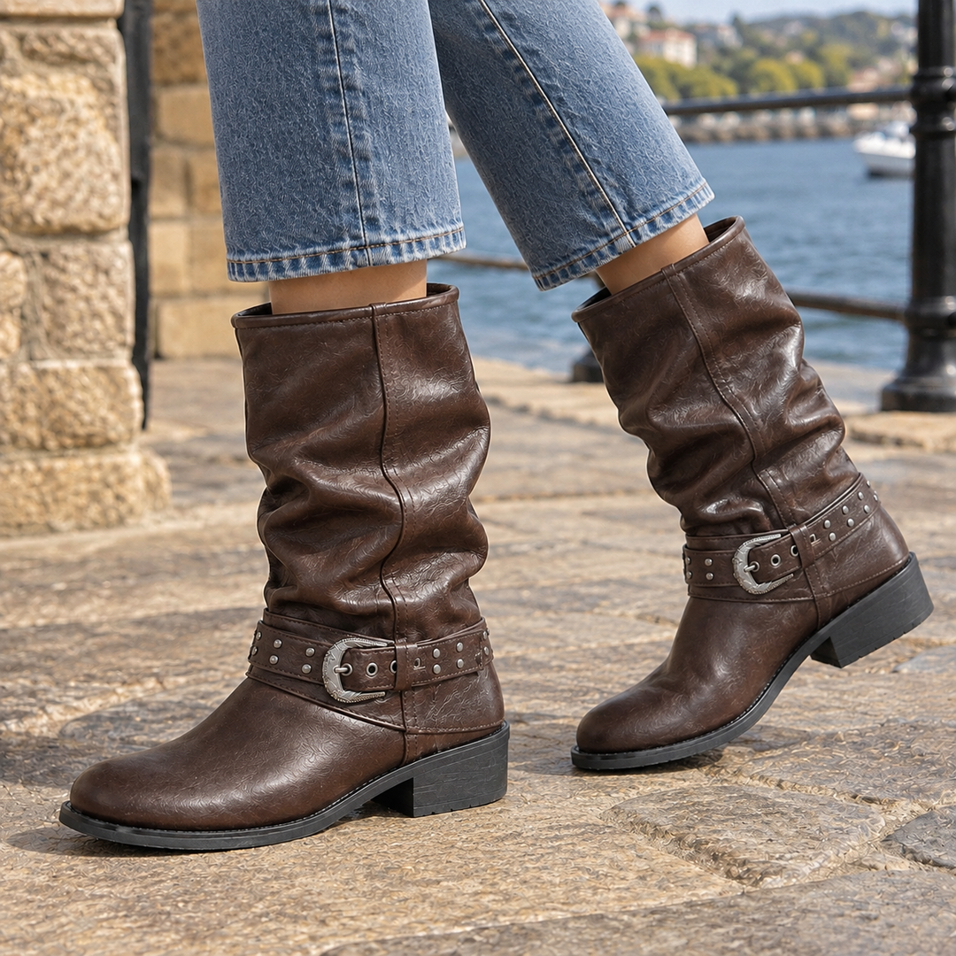 Women's Foligno-Firenze Buckle Boots product image | Invictora.com