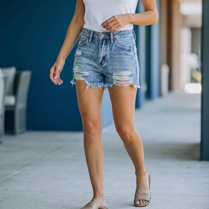 Women's Celeste Distressed Shorts product image | Invictora.com