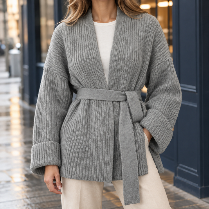 Women's Christabel-Skye Belted Cardigan in Brown | Invictora.com