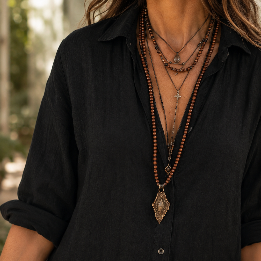 Women's Estella-Mae Maxi Shirt Dress in Black | Invictora.com