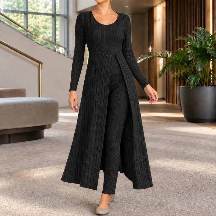 Women's Salome-Marie Ribbed Set in Gray | Invictora.com