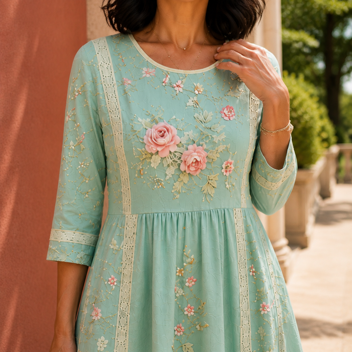 Women's Clara-Grace Floral Maxi Dress in Mint Green | Invictora.com