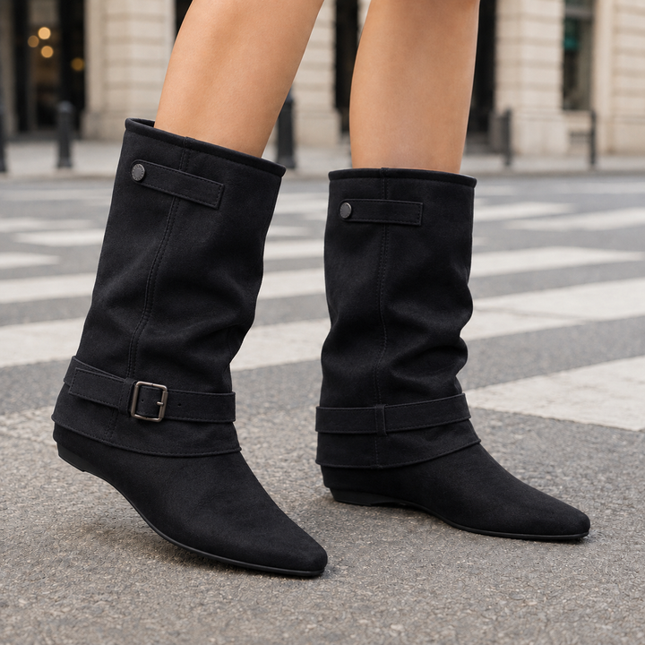 Caselli-Lucca Women's Buckled Wedge Boots product image | Invictora.com