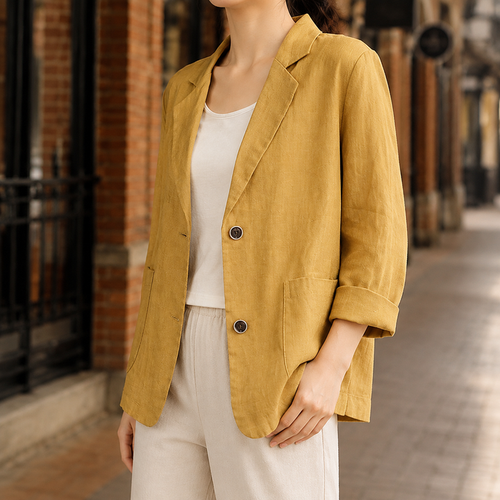 Women's Giselle-Louise Tailored Blazer in Blue | Invictora.com