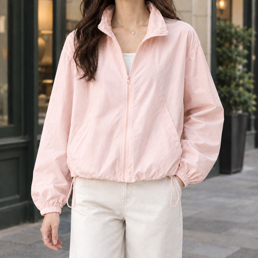 Women's Eva-Eve Relaxed Zip Jacket in White | Invictora.com