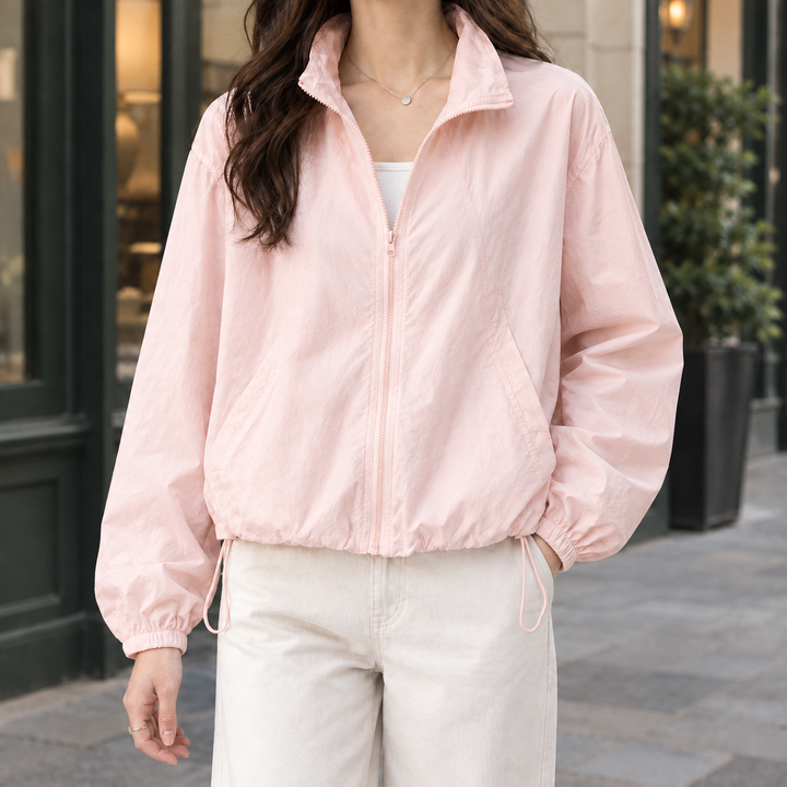 Women's Eva-Eve Relaxed Zip Jacket in White | Invictora.com