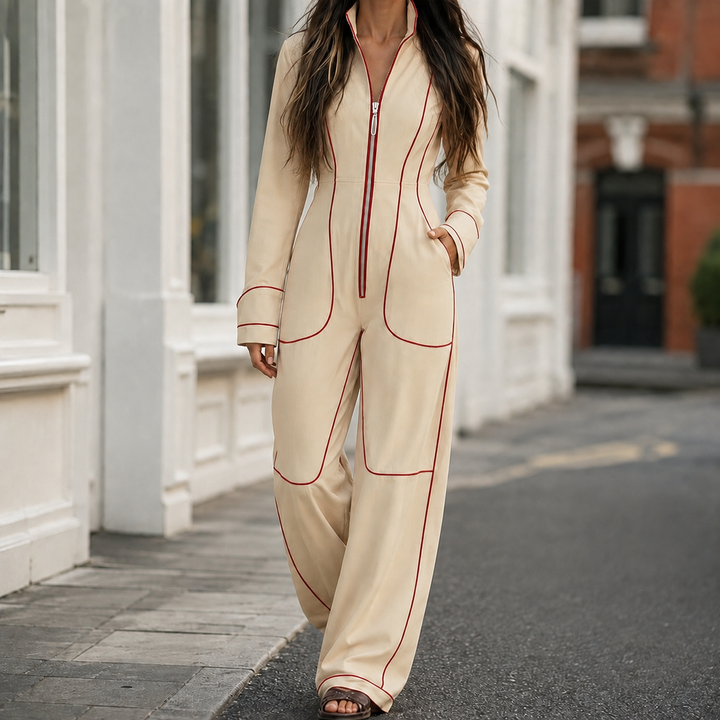 Women's Marina-Marie Wide Leg Jumpsuit in Pink | Invictora.com