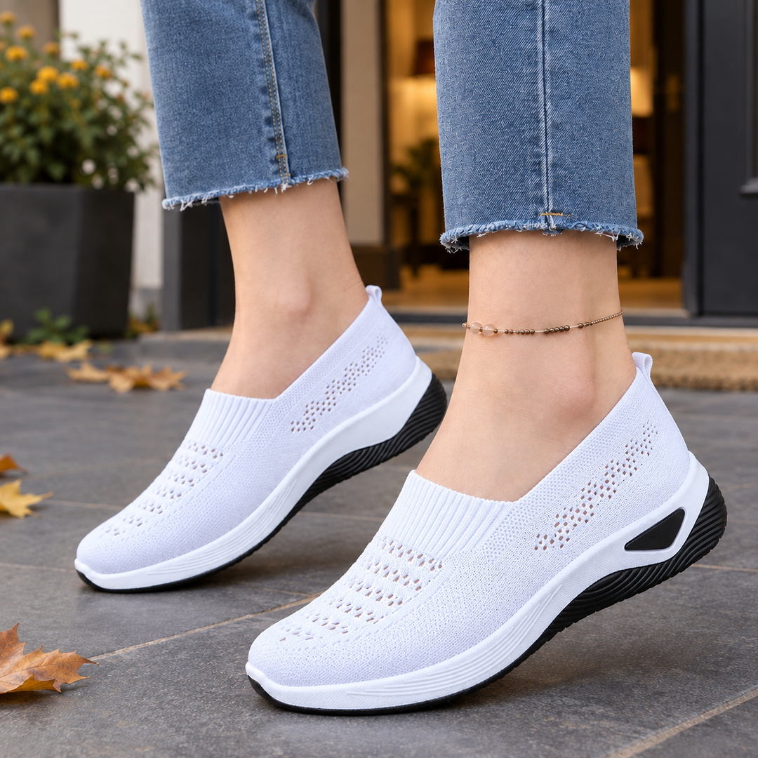 Women's Crivelli-Lucca Slip-On Sneakers in Black | Invictora.com