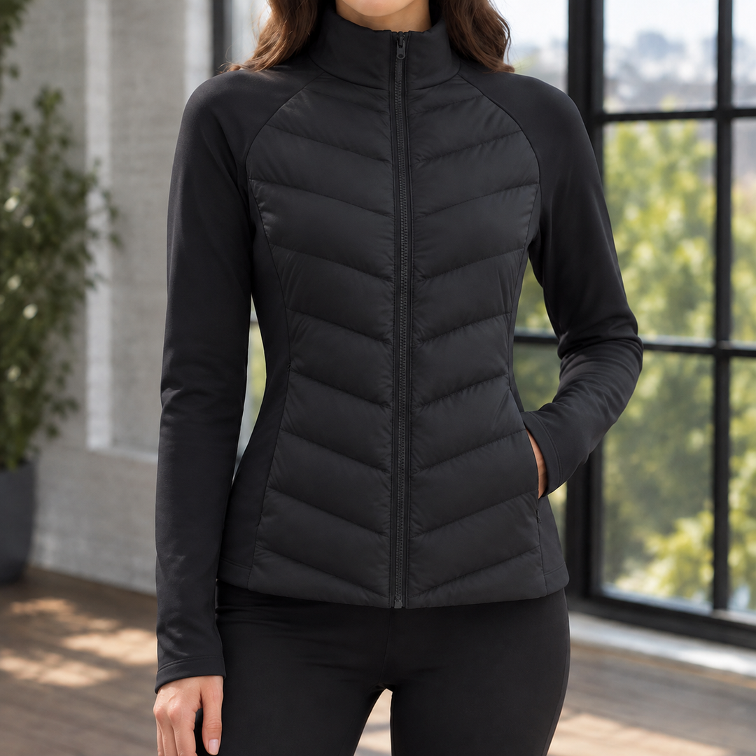Women's Ilaria-Louise Quilted Jacket in Apricot White | Invictora.com