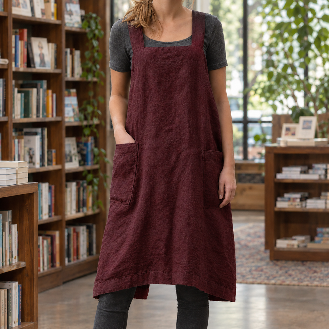 Women's Yara-Pearl Pinafore Dress in Khaki | Invictora.com