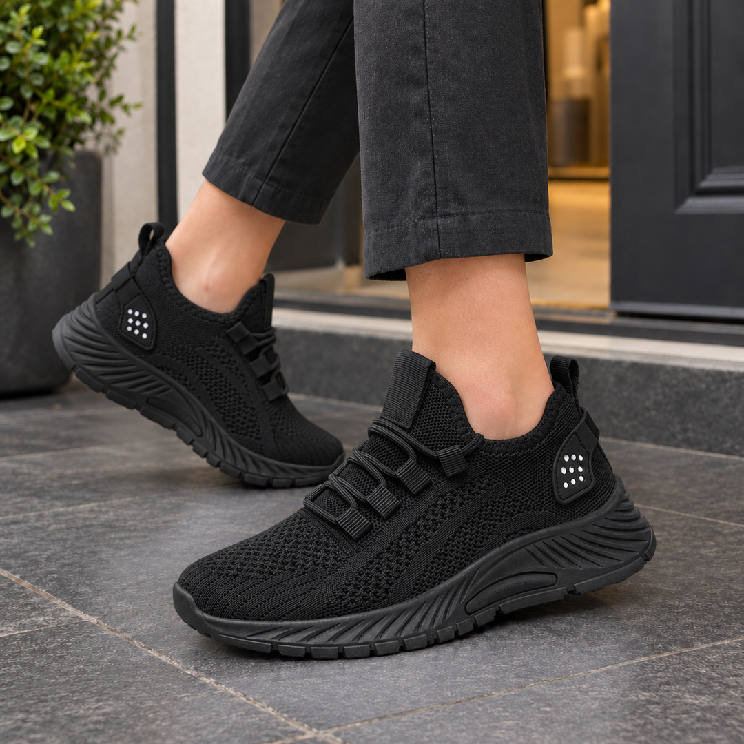 Women's Magenta Knit Sneakers product image | Invictora.com