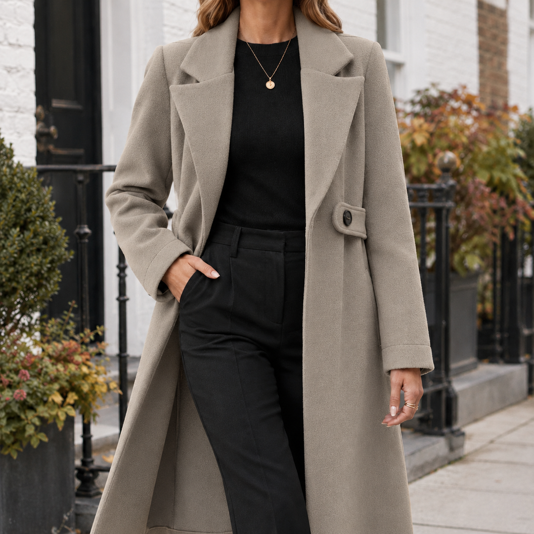 Women's Brigitta-June Longline Coat in Camel | Invictora.com