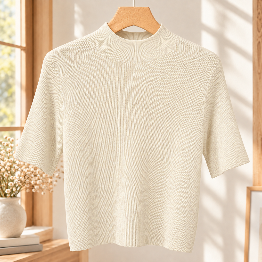 Women's Quinn Mock Neck Top in Black | Invictora.com
