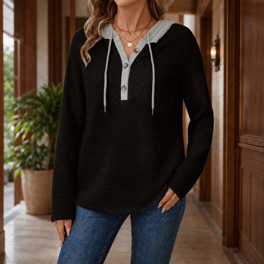 Women's Honora-Rae Waffle Sweater in Beige | Invictora.com