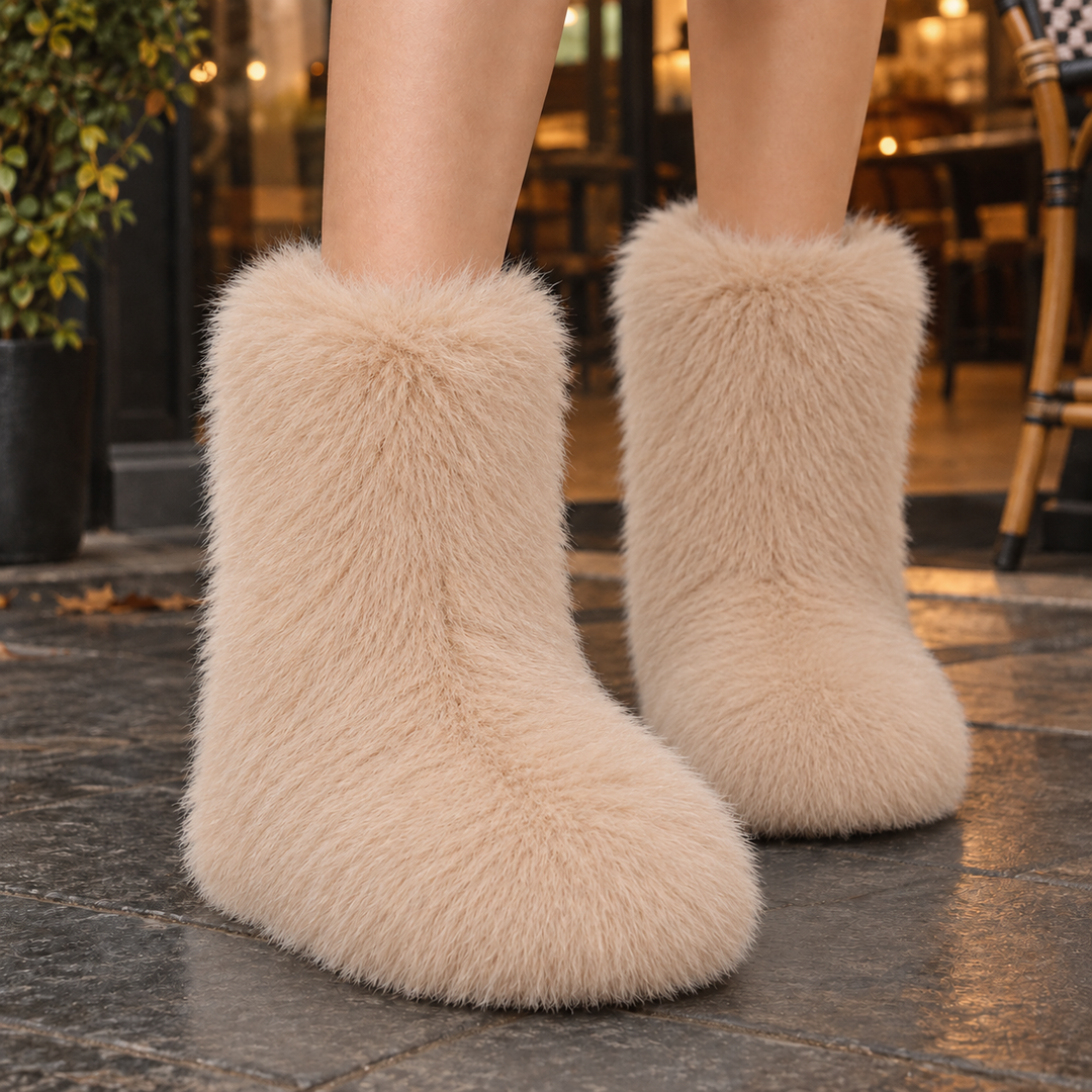Women's Urbino-Verona Plush Boots in White | Invictora.com