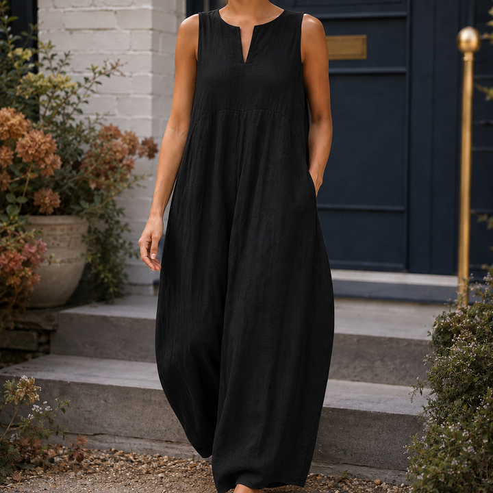 Women's Veronique Wide-Leg Jumpsuit in White | Invictora.com
