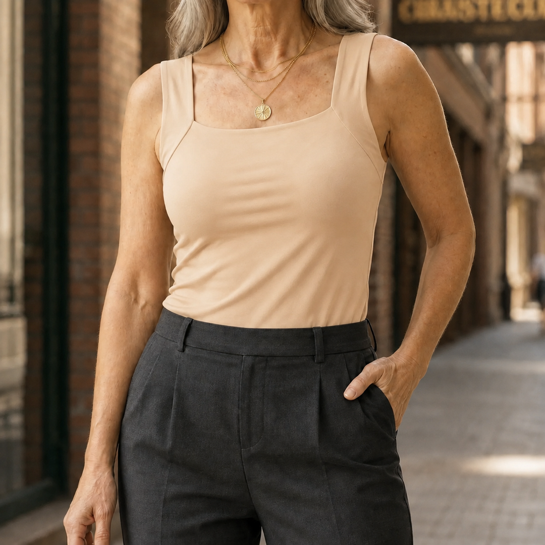 Women's Bianca-Marie Support Tank Top in Black | Invictora.com
