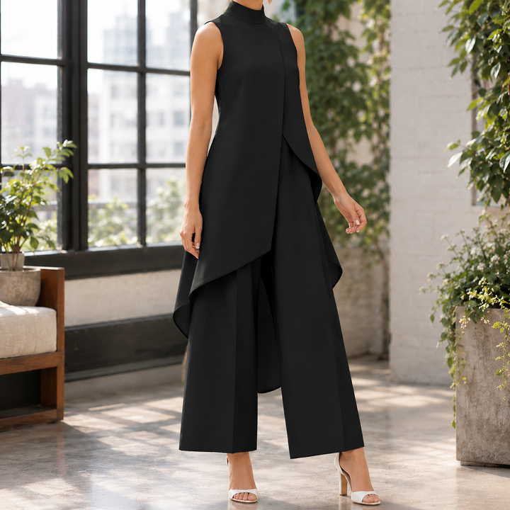 Women's Rhea-Kate Layered Pant Set in White | Invictora.com