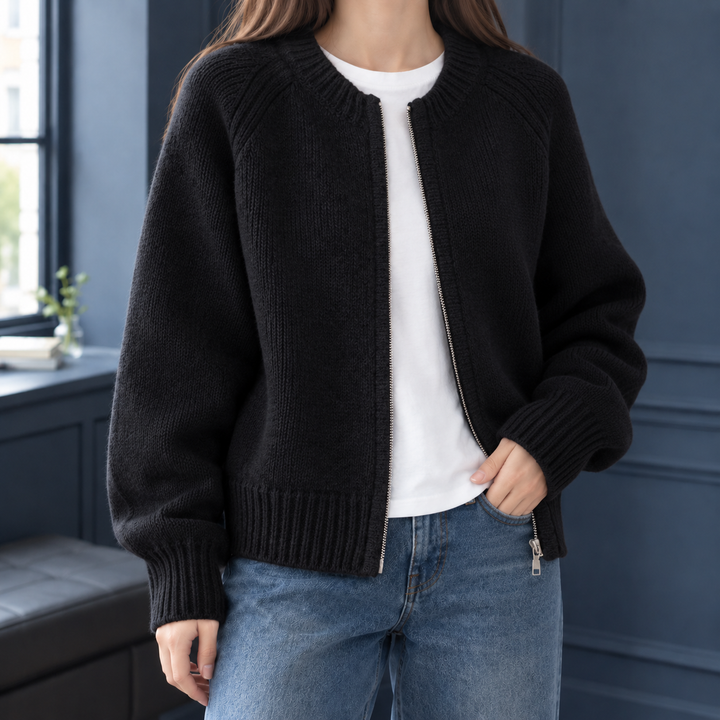 Women's Heidi Relaxed Cardigan in Gray | Invictora.com