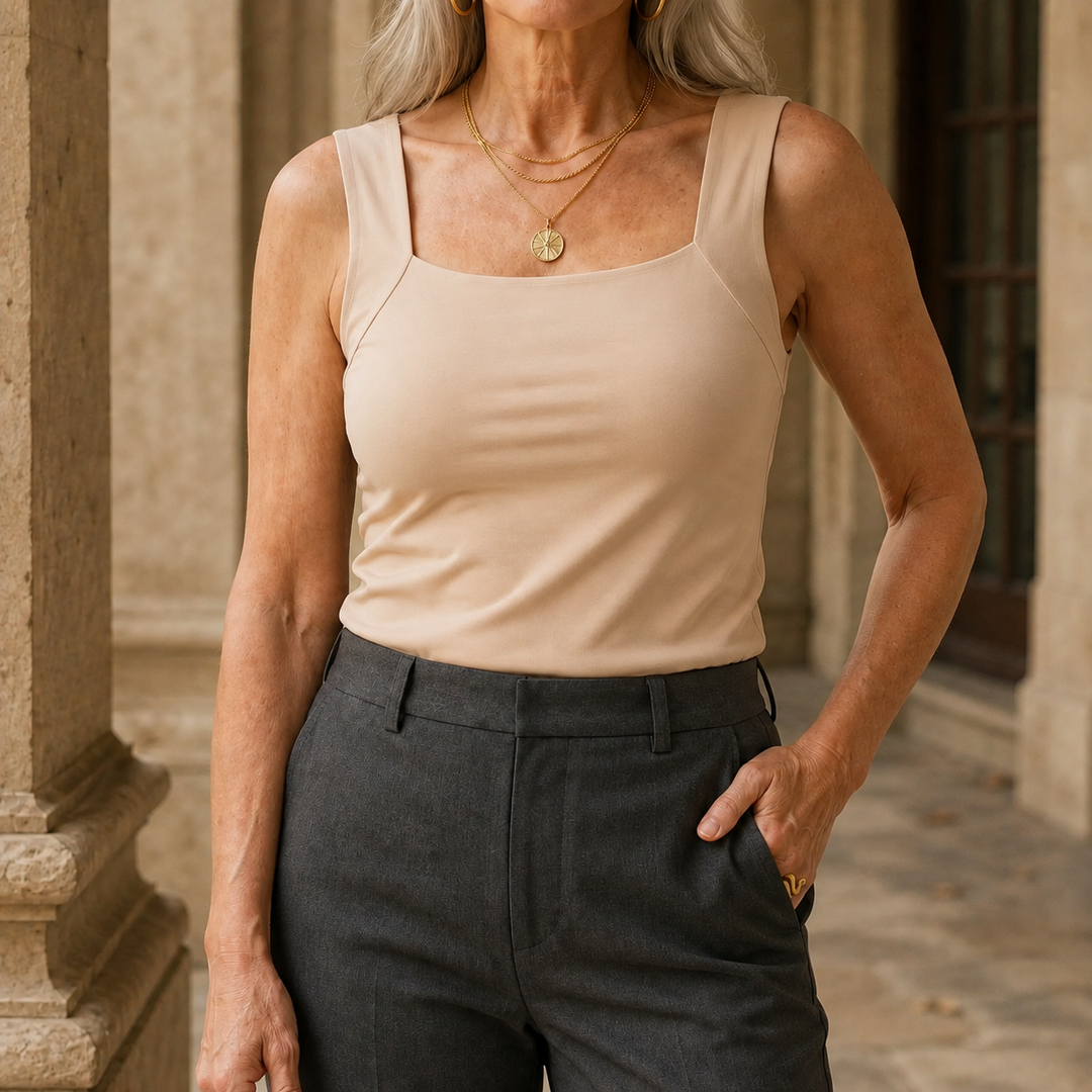 Women's Tallulah-Jade Built-In Tank in Black | Invictora.com