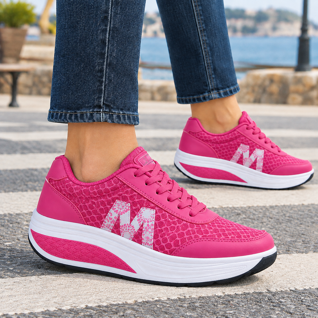 Women's Basile Orthopedic Sneakers in Black | Invictora.com