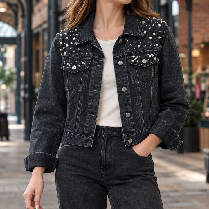 Women's Sidonie Beaded Jacket in White | Invictora.com