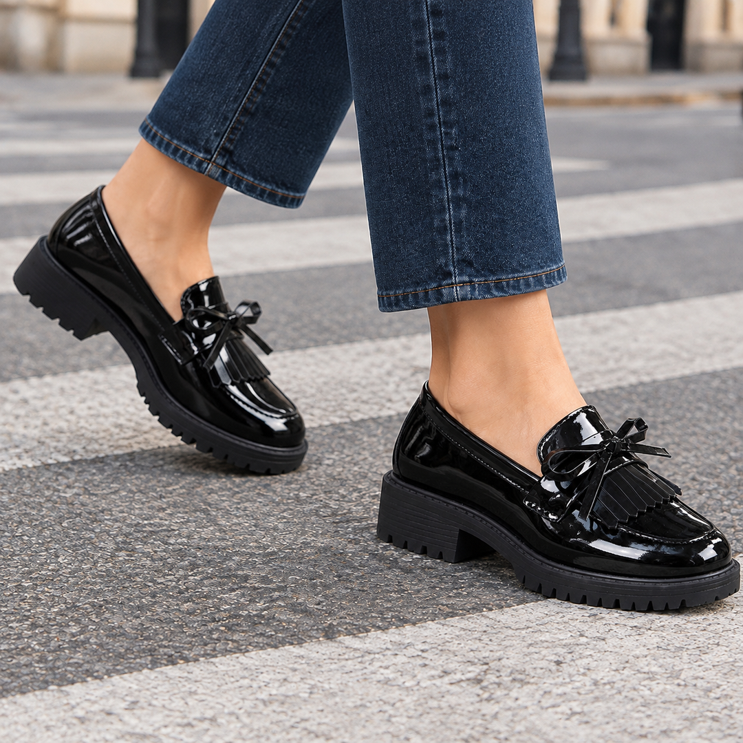 Women's Gonzaga Patent Loafers in Red | Invictora.com
