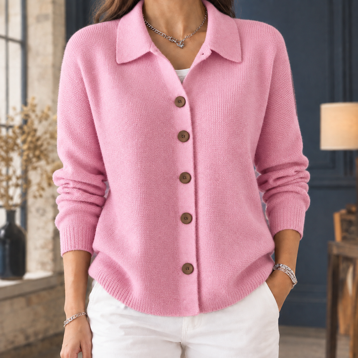 Women's Berenice-Marie Wool Cardigan in Black | Invictora.com