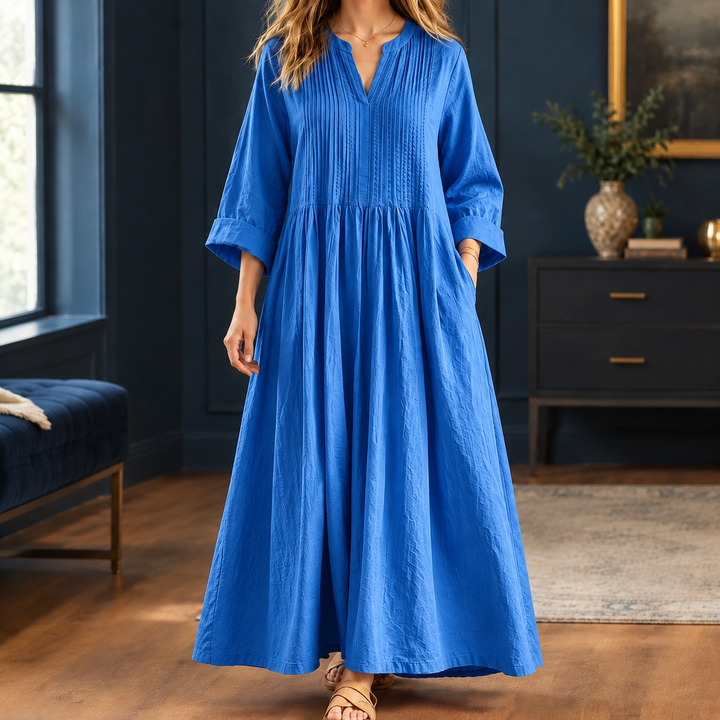 Women's Violetta-Jade Pintuck Maxi Dress product image | Invictora.com