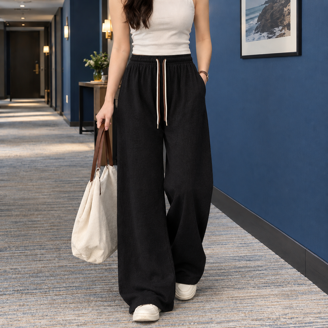 Women's Kelsey Wide Leg Pants in Gray | Invictora.com