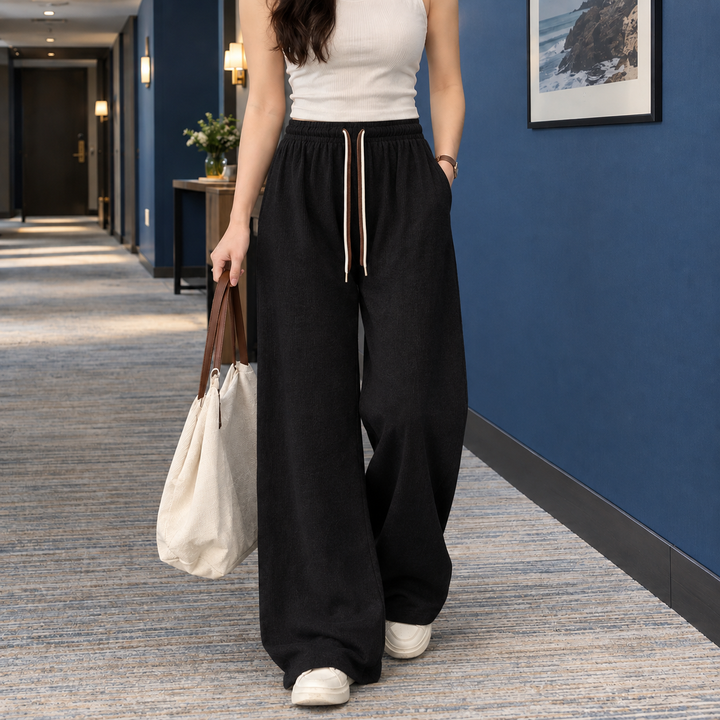 Women's Kelsey Wide Leg Pants in Gray | Invictora.com