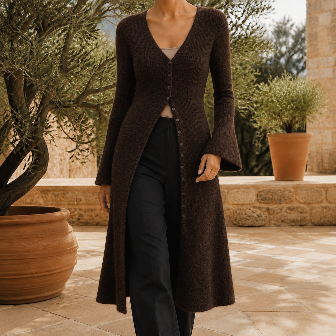 Women's Alba-Faye V Neck Sweater in Gray | Invictora.com