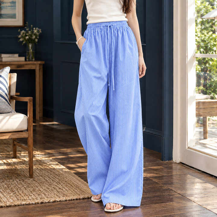 Women's Mariella-Grace Wide-Leg Pants in Pink | Invictora.com