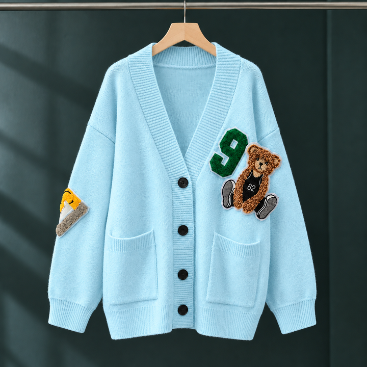 Women's Paige Bear Cardigan in Off White | Invictora.com