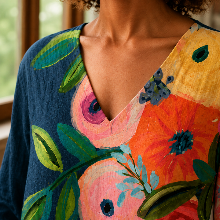 Women's Honora-Mae Floral Blouse in White | Invictora.com