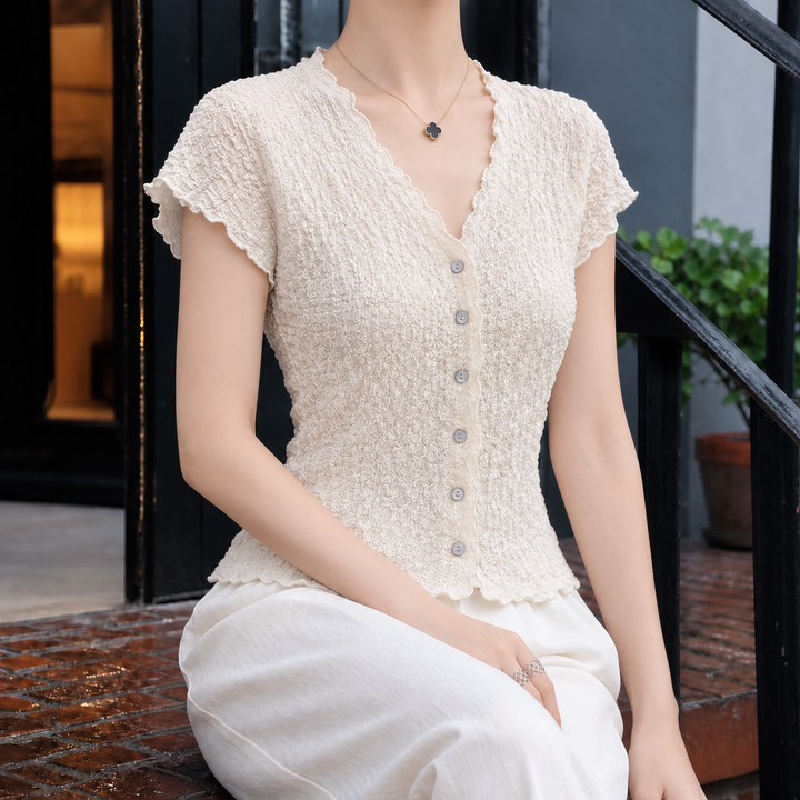 Women's Mabel-June Pleated Cardigan in Khaki | Invictora.com