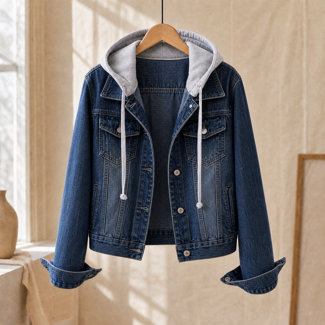 Women's Georgia-Grace Hooded Jacket in Light Blue | Invictora.com