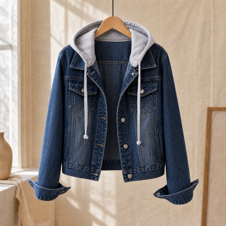 Women's Georgia-Grace Hooded Jacket in Light Blue | Invictora.com