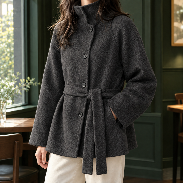 Women's Thalia-Belle Cashmere Jacket in Light Gray | Invictora.com