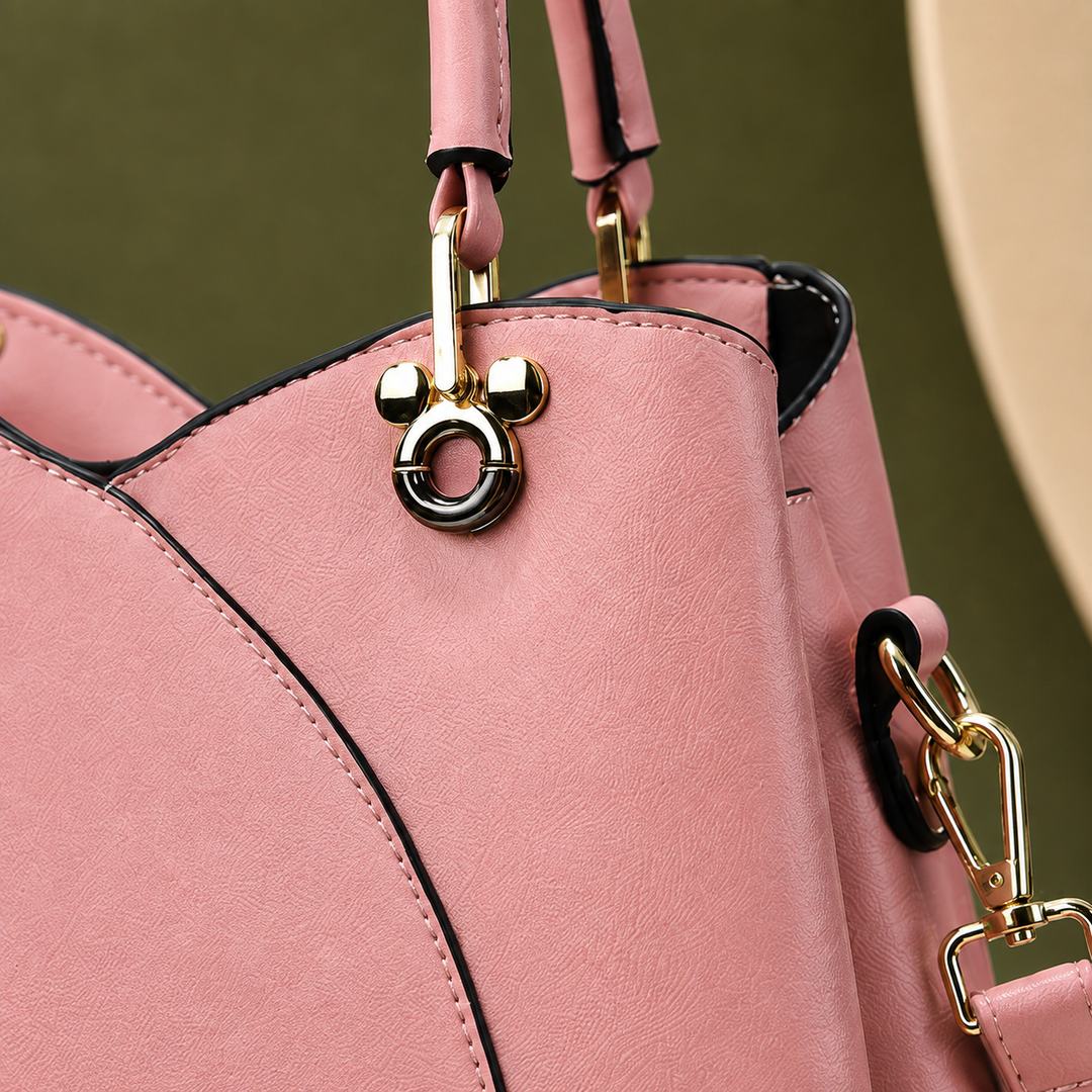 Women's Vinci Cherry Handbag in Black | Invictora.com