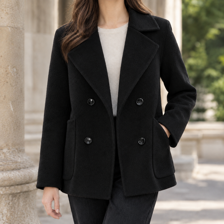 Women's Astrid-Belle Double-Breasted Jacket in Brown | Invictora.com