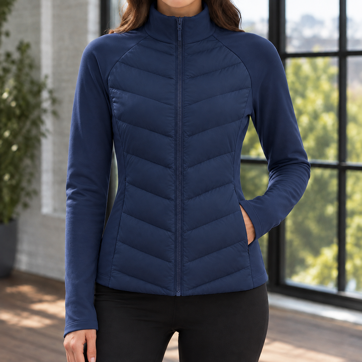 Women's Ilaria-Louise Quilted Jacket in Apricot White | Invictora.com