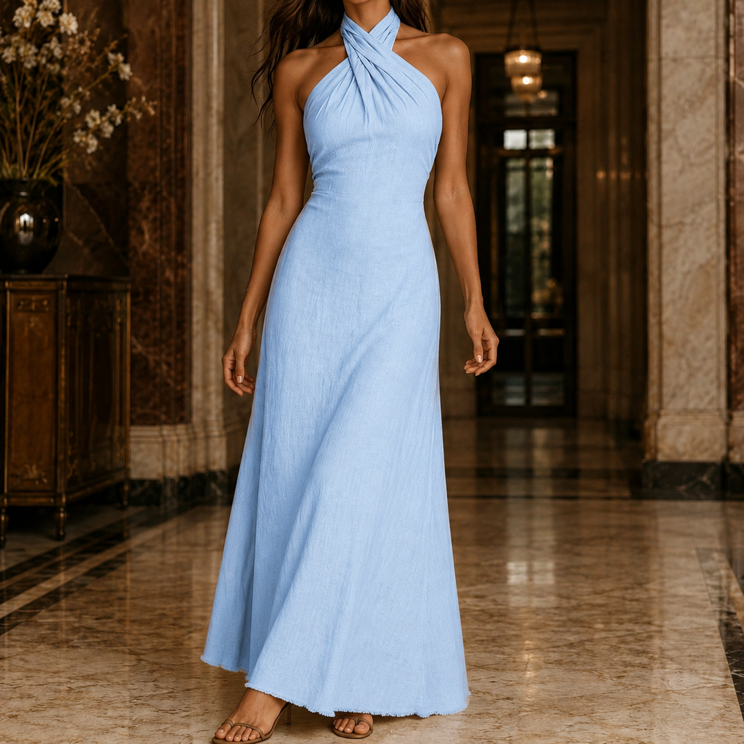 Women's Apolline Halter Maxi Dress product image | Invictora.com