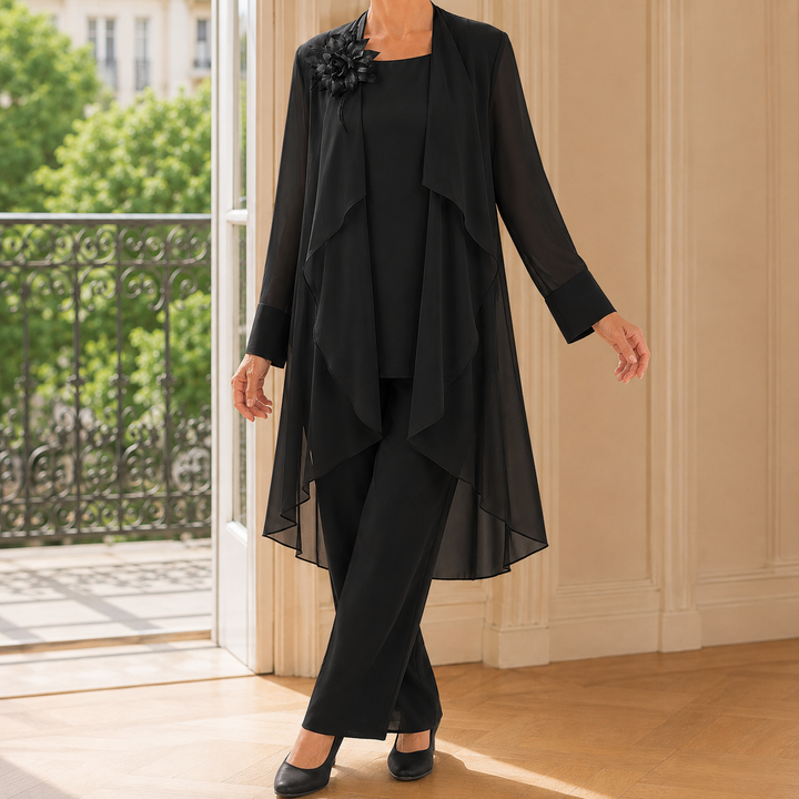 Women's Mina-June Chiffon Pantsuit in Lilac | Invictora.com