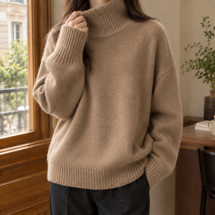 Women's Imogen-Elise Turtleneck Sweater in Gray | Invictora.com
