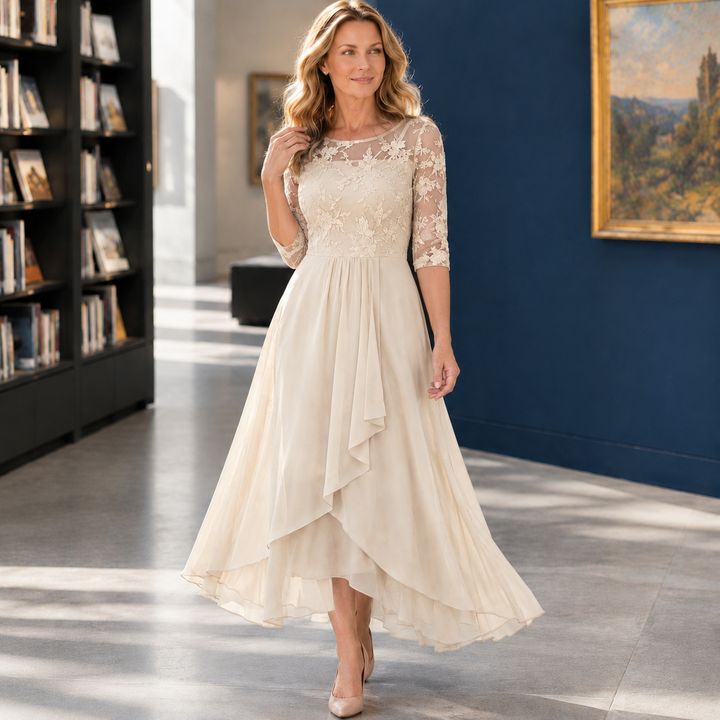 Women's Mireille-Eve Asymmetric Dress in Pink | Invictora.com