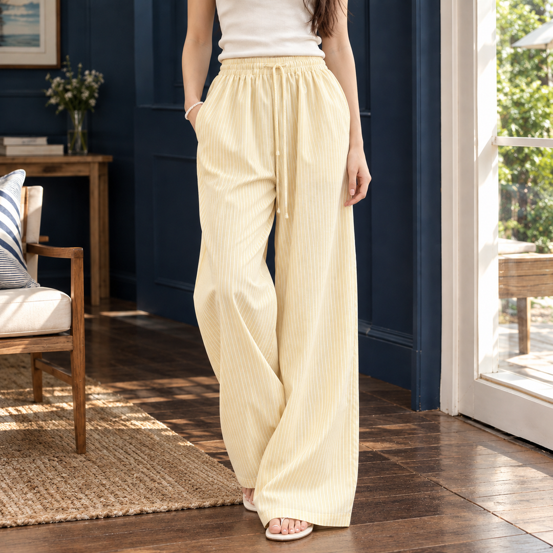 Women's Mariella-Grace Wide-Leg Pants in Pink | Invictora.com