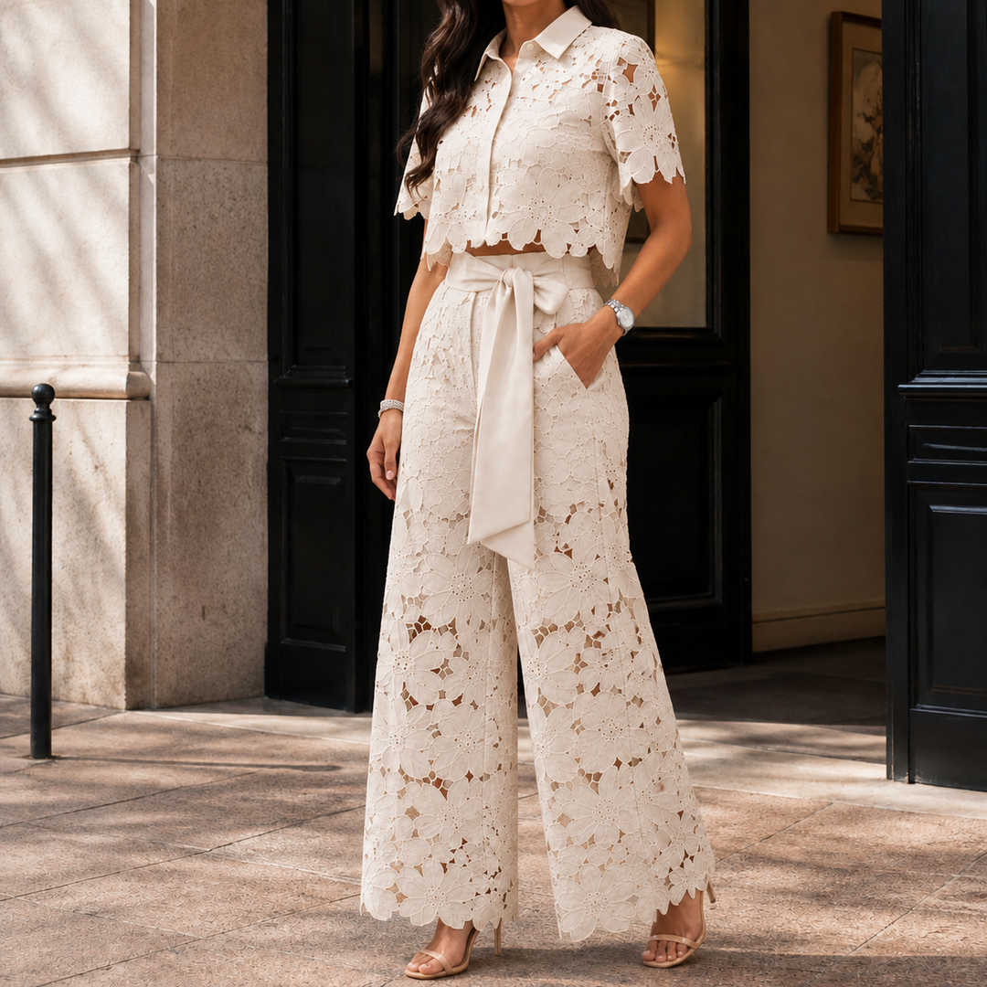 Women's Willa Wide-Leg Set in Light Blue | Invictora.com