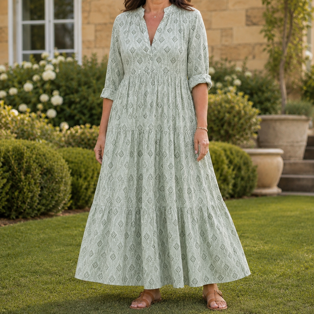 Women's Honora Tiered Maxi Dress in Blue | Invictora.com