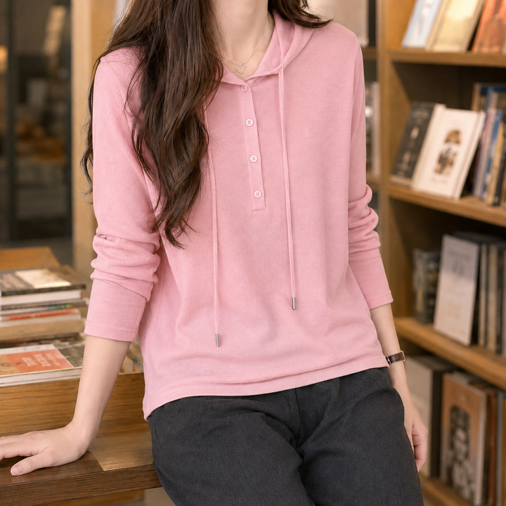 Women's Aiglon Merino Hoodie in Black | Invictora.com